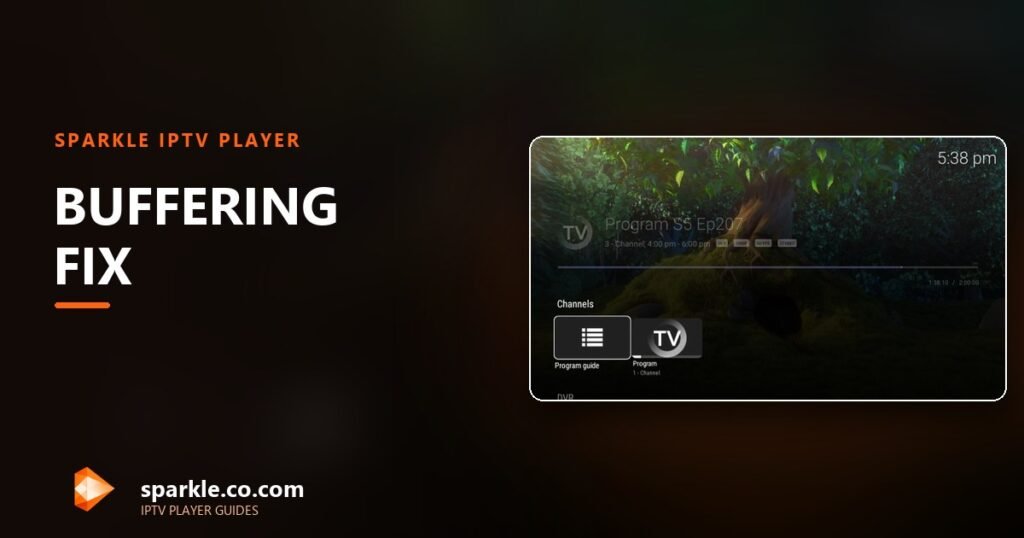 Sparkle TV Player streaming a live channel without buffering