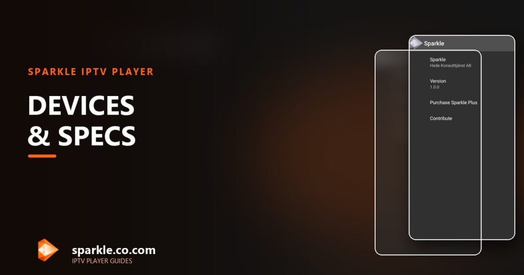 Sparkle TV Player running on an Android TV device