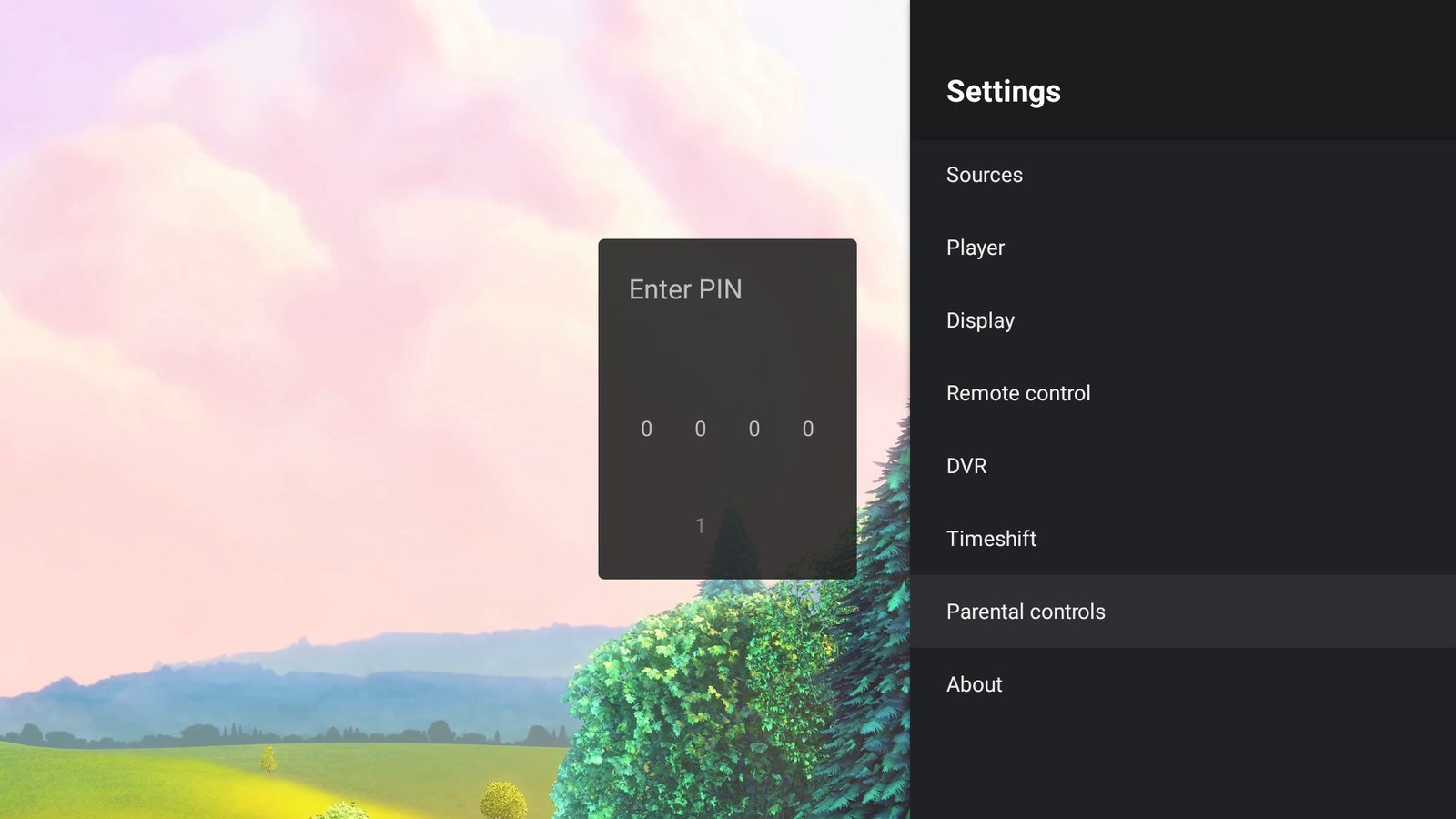 Sparkle TV Player playback on Android TV